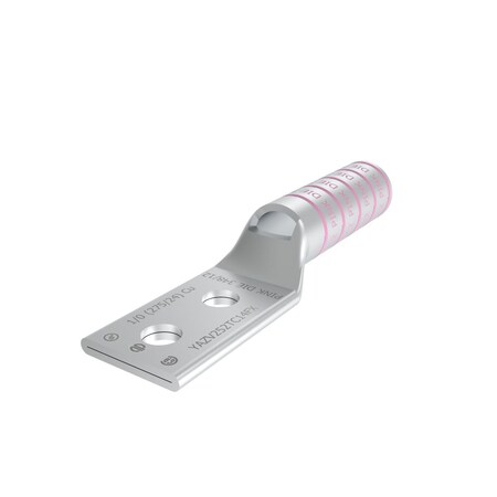 Burndy Copper Compression Lug, 2 Hole w/ Inspection Window, 1/0 Flex, 1/4" St YAZV252TC14FX